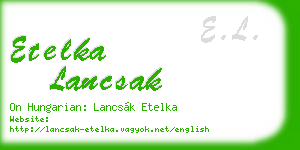 etelka lancsak business card